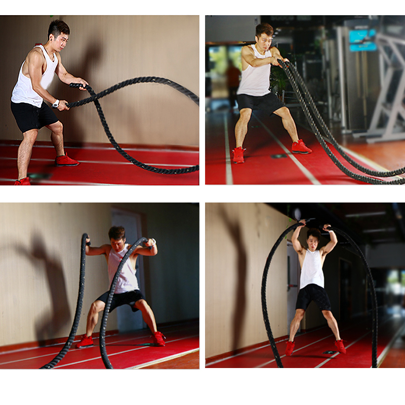 Crossfit No Equipment Workouts - Corde da battaglia professionali 9M/12M/15M, attrezzature